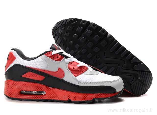 Nike Air Max 90 noir blanc rouge (2)